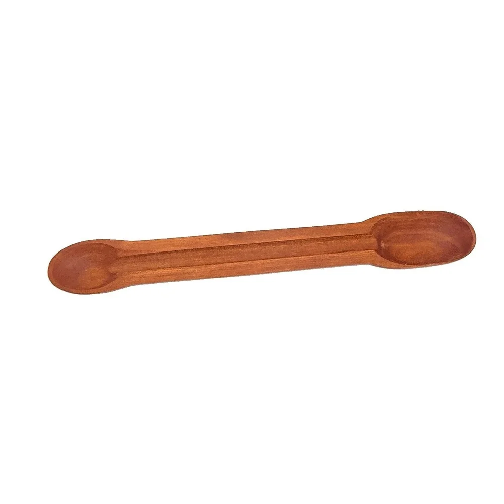 Vintage French Cherry Wood Tasting Spoon Hand Carved Soup Sauce Stirrer 14 Inch